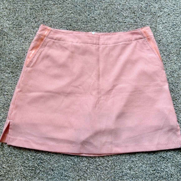 Lady Hagen Peach Striped Golf Skort size 10 - Picture 1 of 5